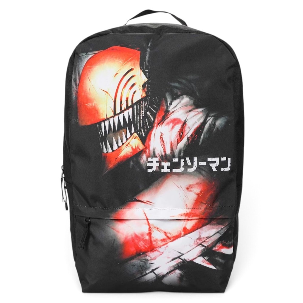 Bioworld Chainsaw Man Sublimated Laptop Backpack Black Graphic Tech Sleeve NEW